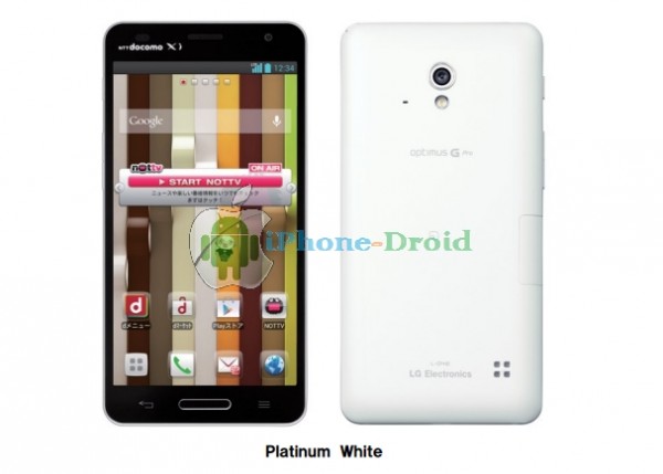 Optimus G pro L-04E Platinum White