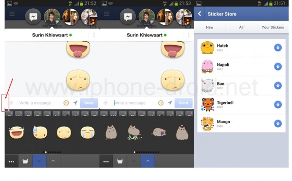 enable facebook stickers