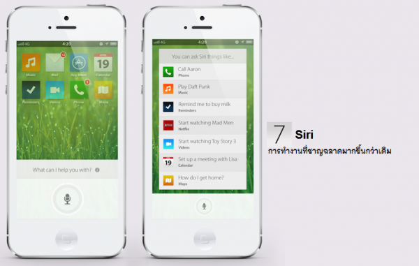 5 แนวคิดเกี่ยวกับ iOS 7