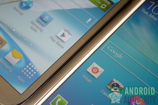photos of the Galaxy Note 3 front panel