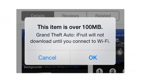 Apple ups limit of App Store downloads over cellular to 100MB