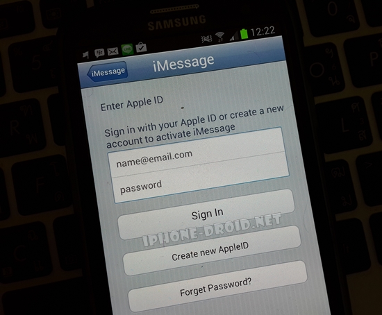 Fake iMessage for Android