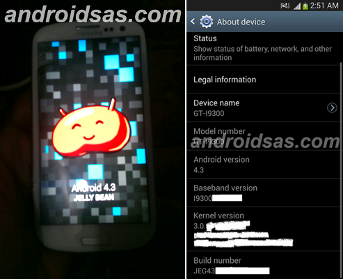 Galaxy S3 run Android 4.3