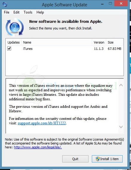 iTunes 11.1.3