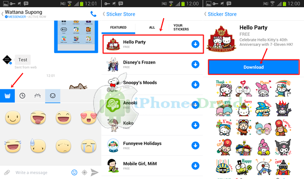 Hello Party Facebook Stickers