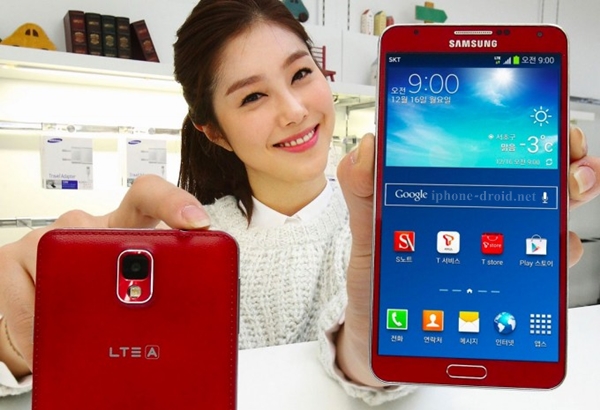 The red Galaxy Note 3