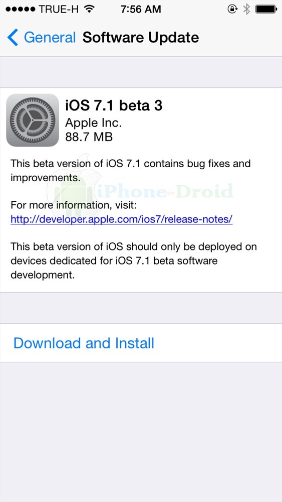 iOS 7.1 beta 3