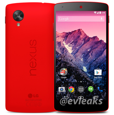 Google Nexus 5 in red