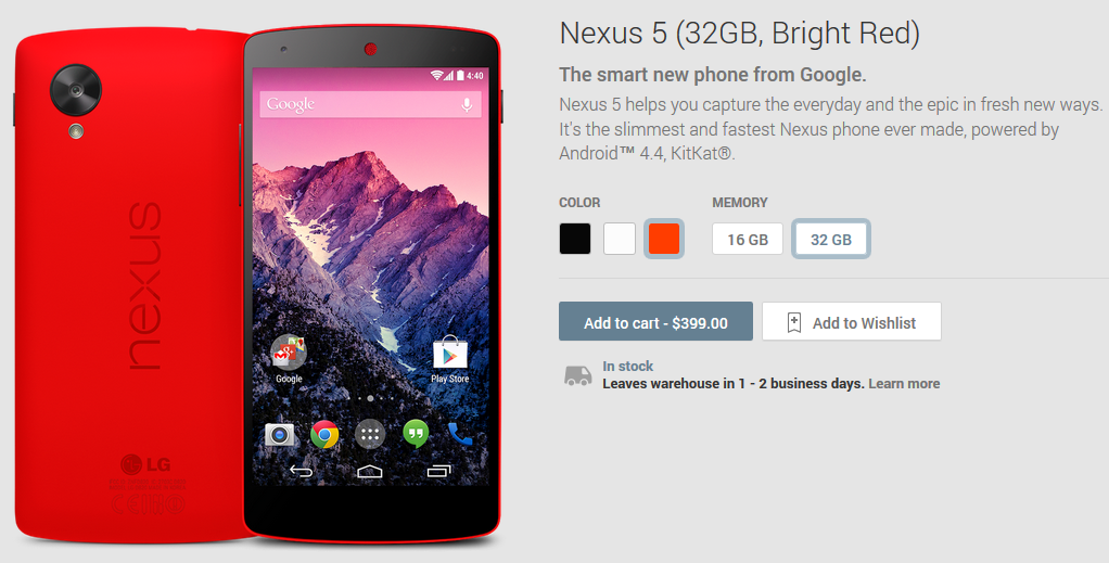 Red Nexus 5 is finally official