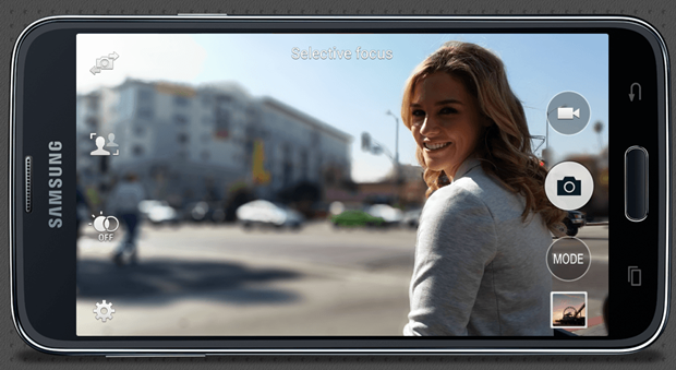 Samsung Galaxy S5 Selective Focus