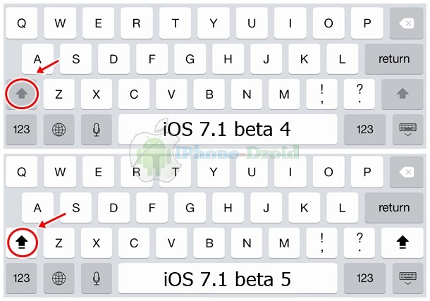 keyboard iOS 7.1 beta 5