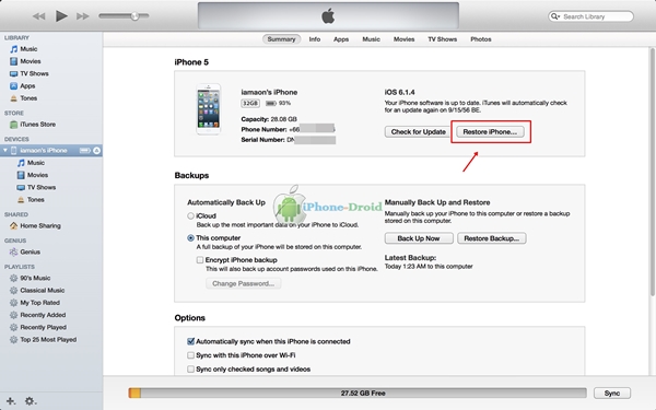 update iOS 7.1 iTunes