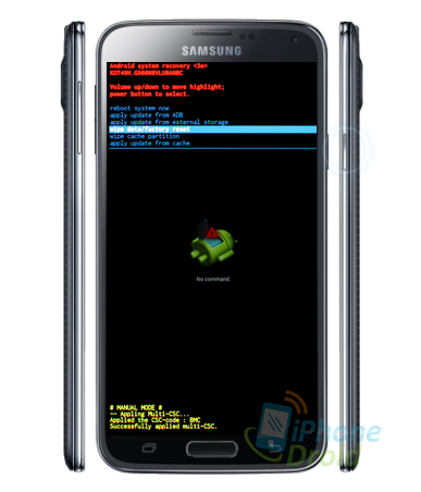 How to factory reset Galaxy S5 with Android Recovery Mode 3