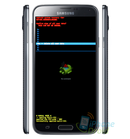 How to factory reset Galaxy S5 with Android Recovery Mode 4