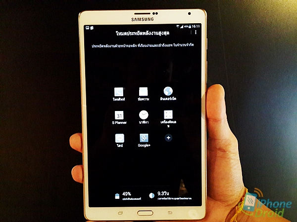 Samsung Galaxy Tab S Screen