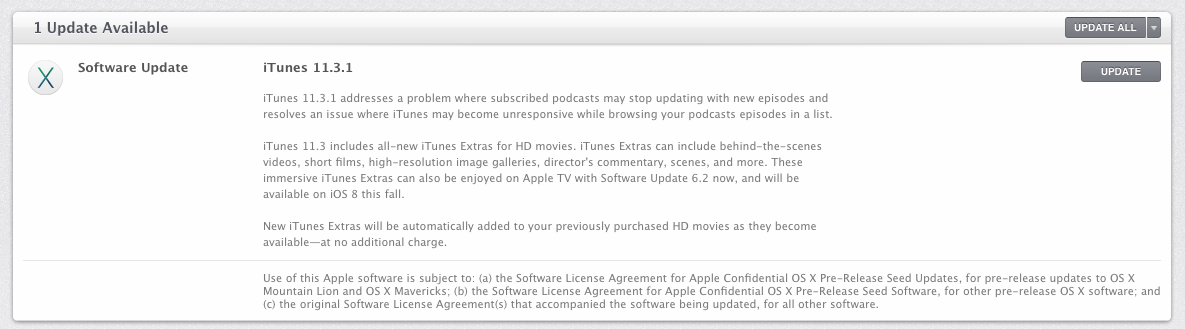 iTunes 11.3.1