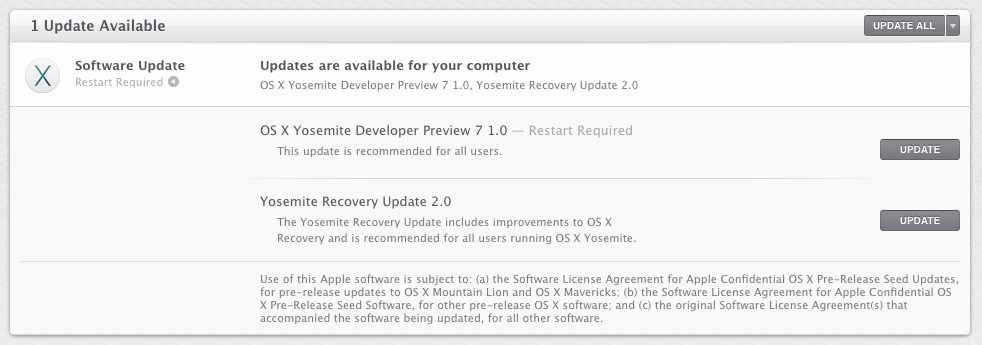 OS X Yosemite Preview7