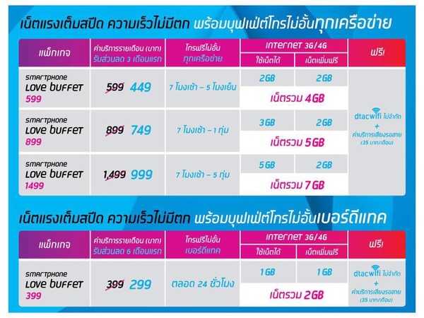 Dtac love buffet