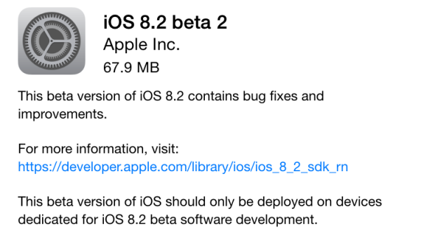 iOS 8.2 beta 2