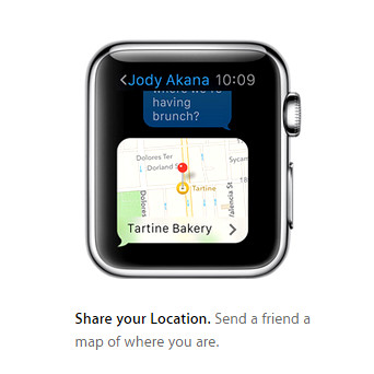 9. Apple Watch Quickly share your location