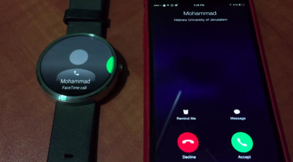 Answering iPhone calls using Android Wear