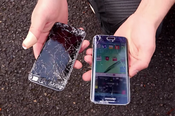 Galaxy S6 Edge VS iPhone 6 Drop Test