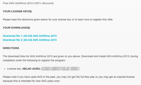 AVG AntiVirus 2015 Key