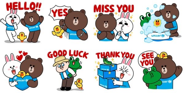 line sticker unicef