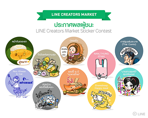 LINE ประกาศ 10 ผู้ชนะจากโครงการประกวดออกแบบสติกเกอร์ ชิงรางวัลไปญี่ปุ่นรวมมูลค่ากว่า 1 ล้านบาท