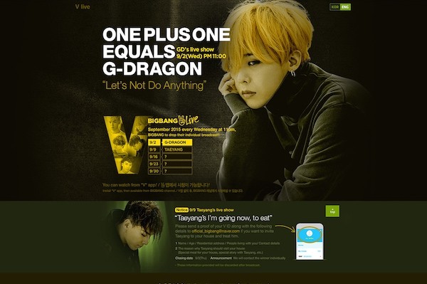 Naver V Big Bang V LIVE 2