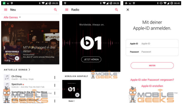 Apple Music Android UI