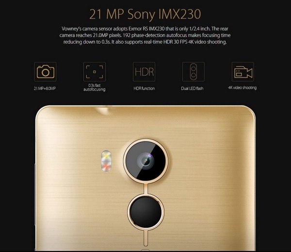 Elephone Vowney Camera