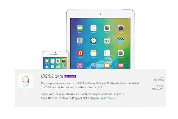 iOS 9.2 Beta 1