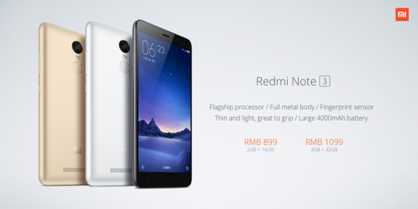 Redmi Note 3 Price