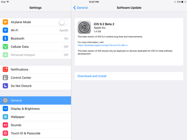 iOS 9.2 Beta 2