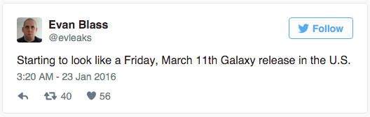 Galaxy S7 release date