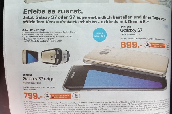 Galaxy S7 Spec and Price