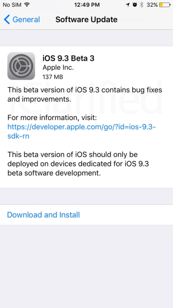 iOS9.3beta3