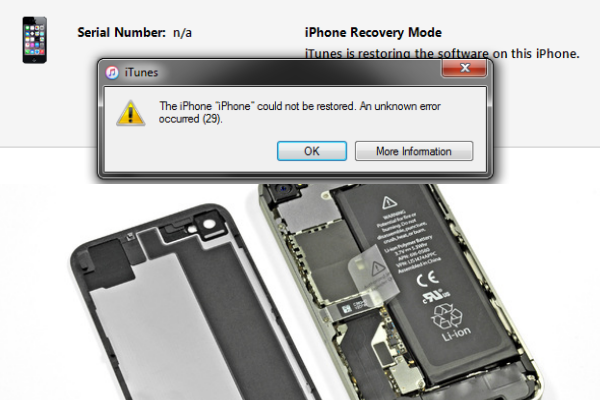 iPhone 4s Error 29