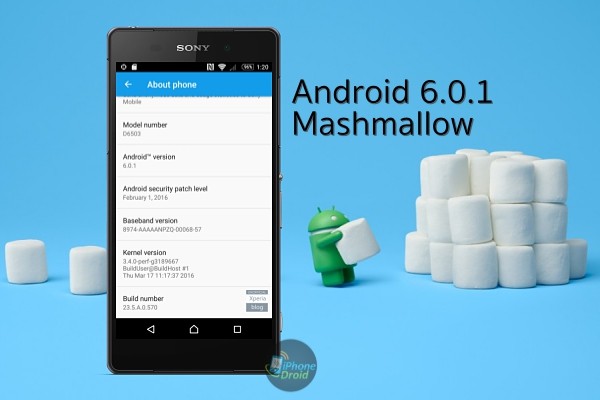 Sony Android 6.0.1 Marshmallow
