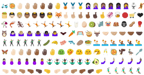 1. Unicode 9 support and new emojis