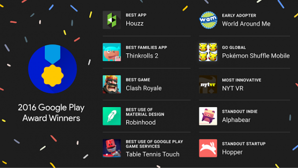 2016 Google Play Award Winners