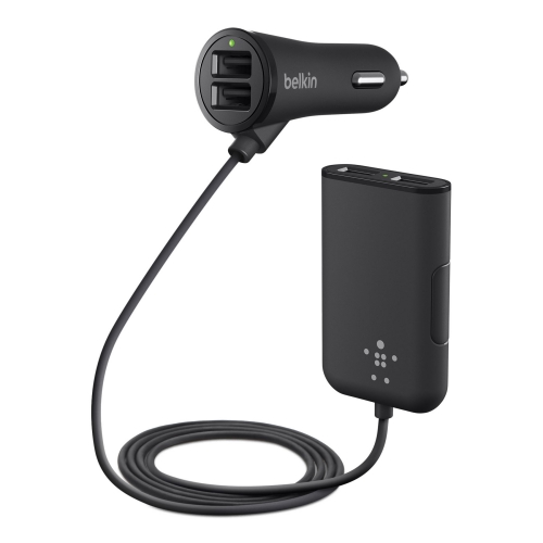 4-Port Passenger Car Charger (F8M935bt06-BLK)