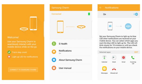 Charm by Samsung with S Health