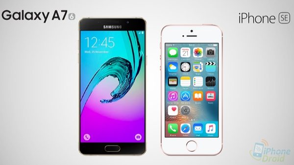 Galaxy A7 (2016) vs iPhone SE Screen
