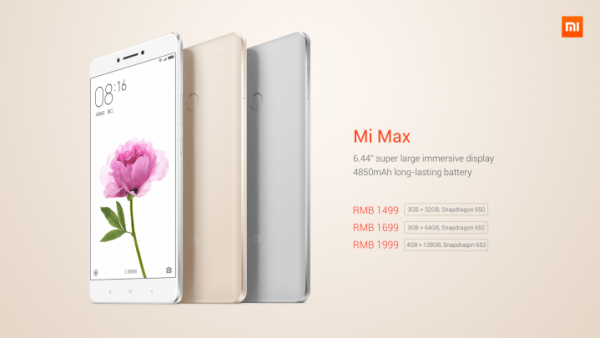Xiaomi Mi Max Prices
