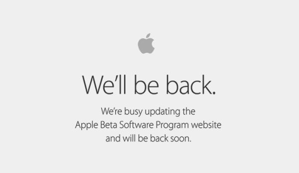 Apple Public Beta Program site goes down