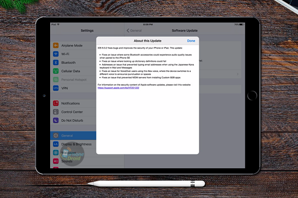 iOS 9.3.2 13F72 iPad Pro 9.7