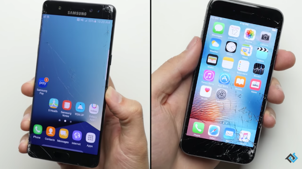 Galaxy Note 7 vs. iPhone 6S Drop Test 04