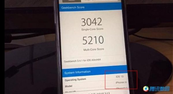 iPhone 6SE Geekbench